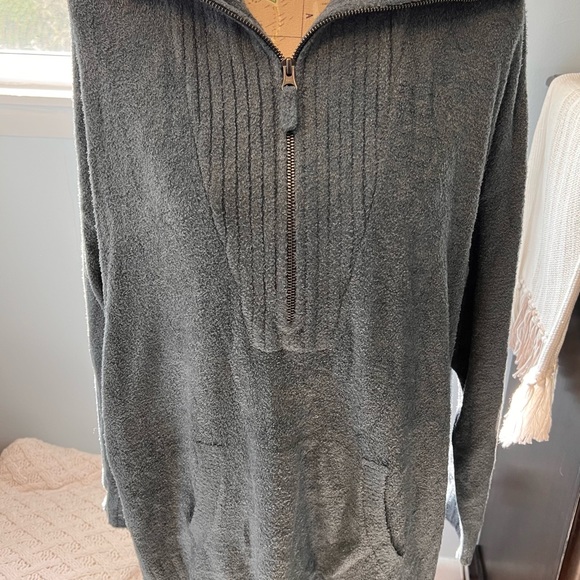 Like New Barefoot Dreams Cozy Chic Lite Plus Size 1/2 Zip Sweater - Picture 2 of 10